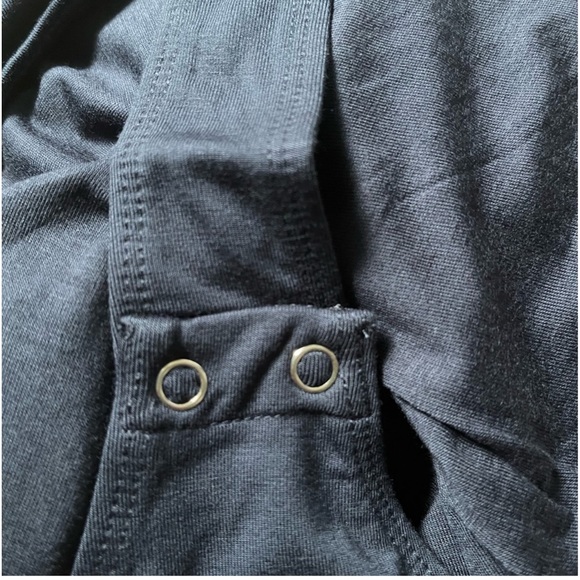 NWT Good American Stretch Jersey Turtleneck Body-Bodysuit in Navy001 Large - Picture 9 of 12